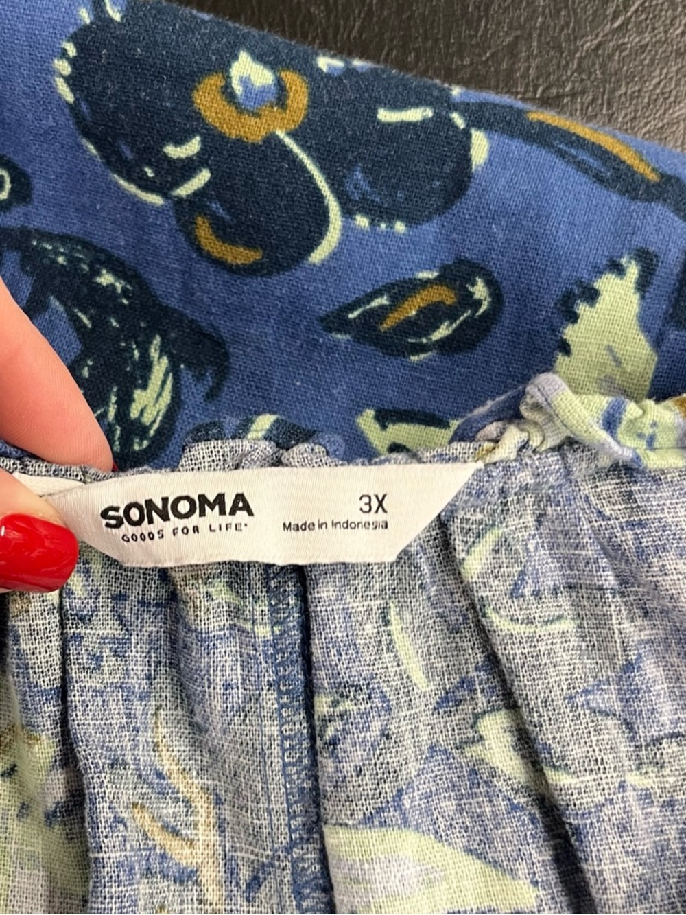 Sonoma tiered linen-blend dress size 3X - Picture 7 of 9